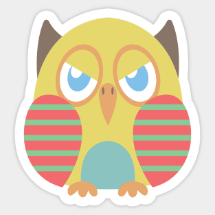 Annoyed little owl Sticker